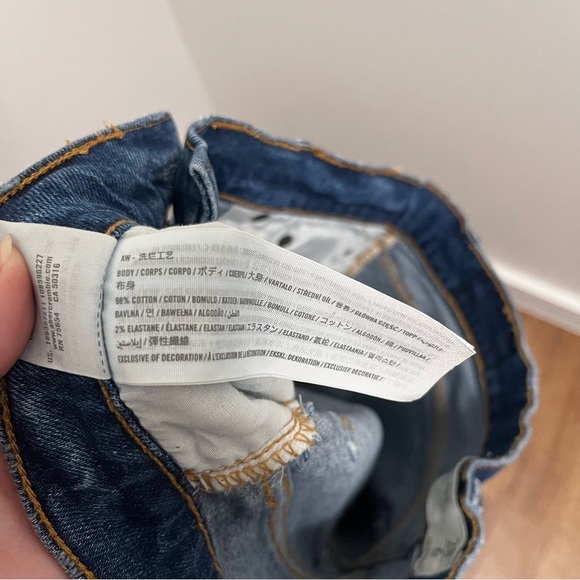 ABERCROMBIE & FITCH High Rise Denim Cut Off Jean Shorts Size 28 - Picture 5 of 9